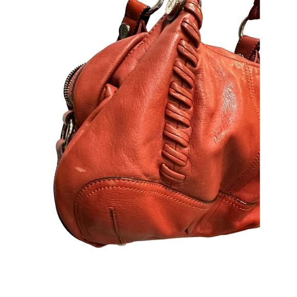 Authentic B. Makowsky Cognac Midsize Leather Handbag - Picture 7 of 9